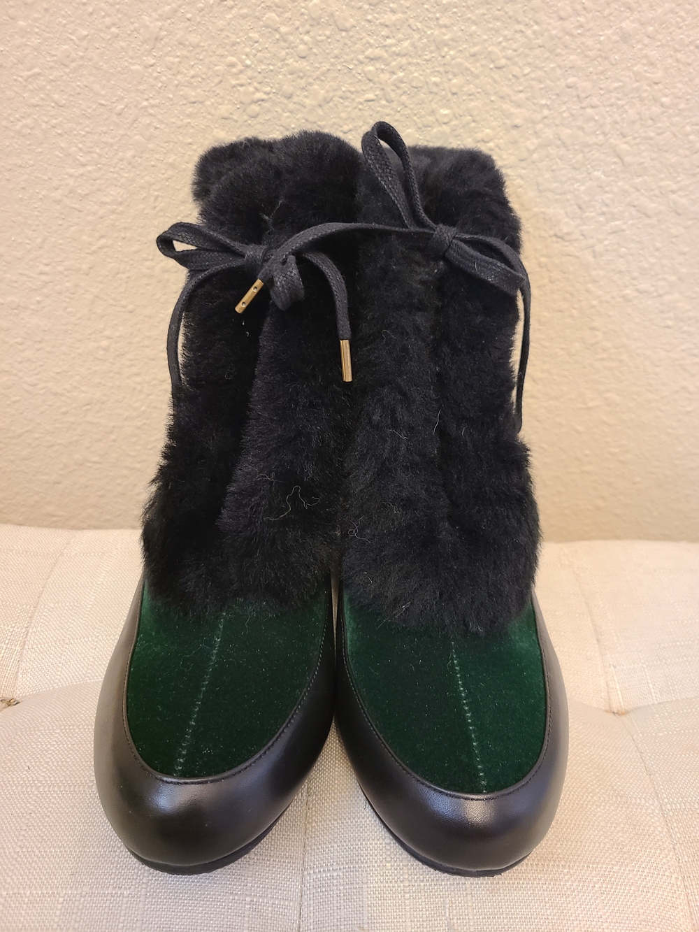 American Duchess Alpen Retro Winter Snow Boots Shoes Size 9 Green - Picture 4 of 5